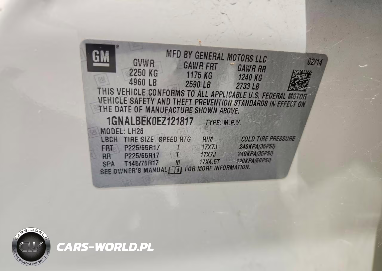 2014 Chevrolet Equinox Lt VIN:1GNALBEK0EZ121817 - 13