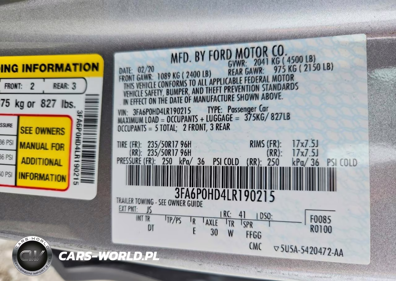 2020 Ford Fusion Se VIN:3FA6P0HD4LR190215 - 12