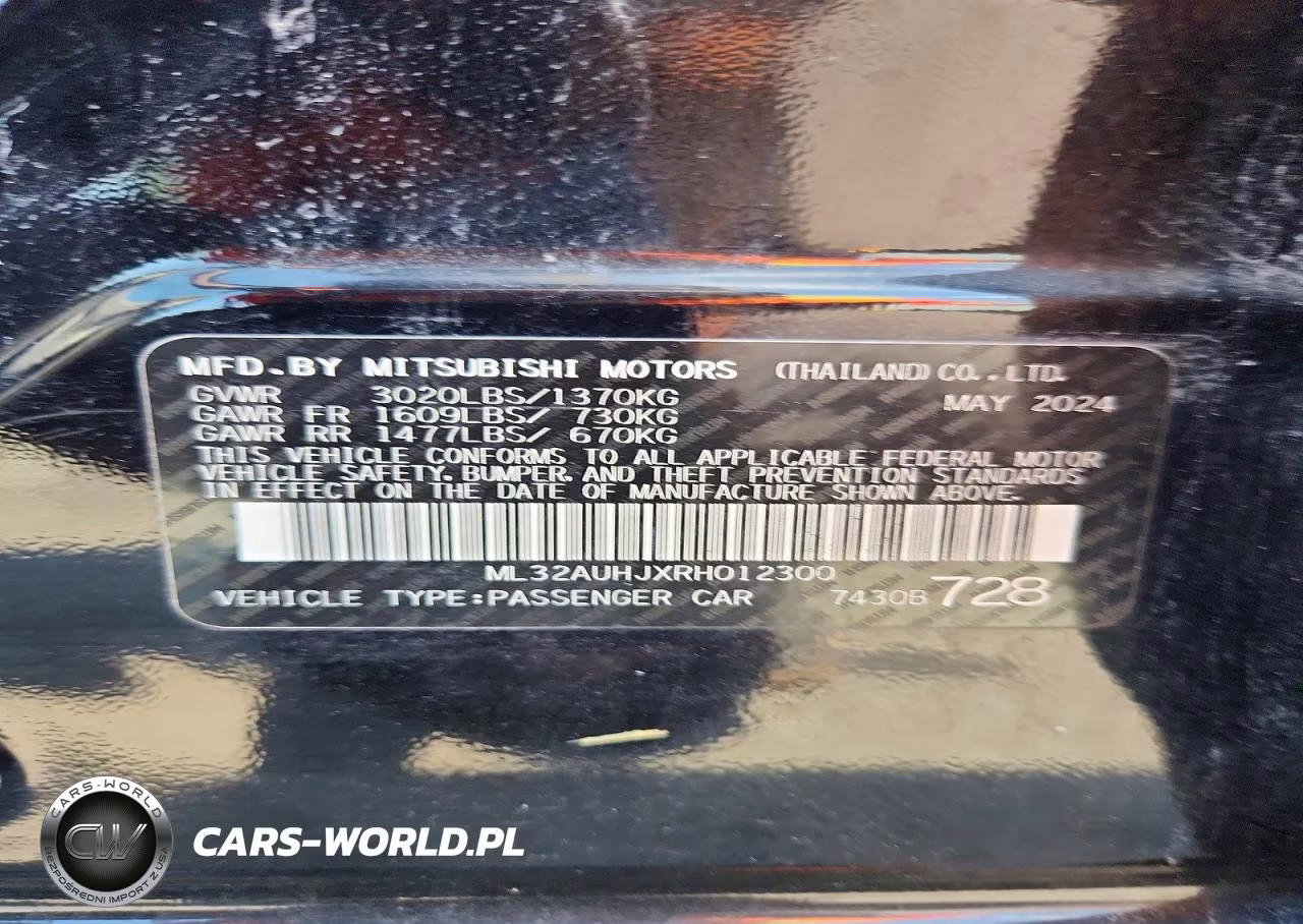2024 Mitsubishi Mirage Es VIN:ML32AUHJXRH012300 - 12