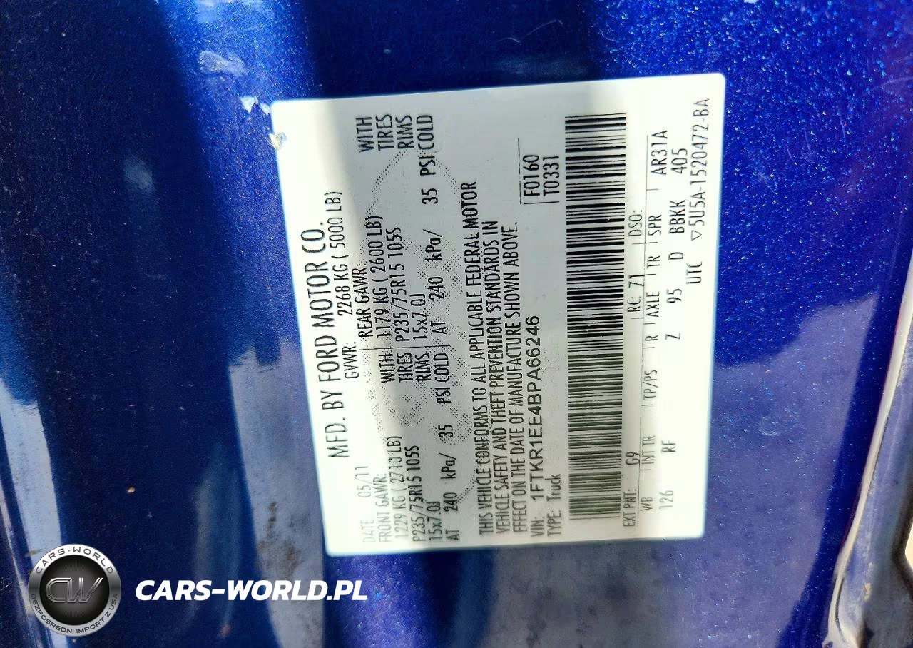 2011 Ford Ranger Super Cab VIN:1FTKR1EE4BPA66246 - 12