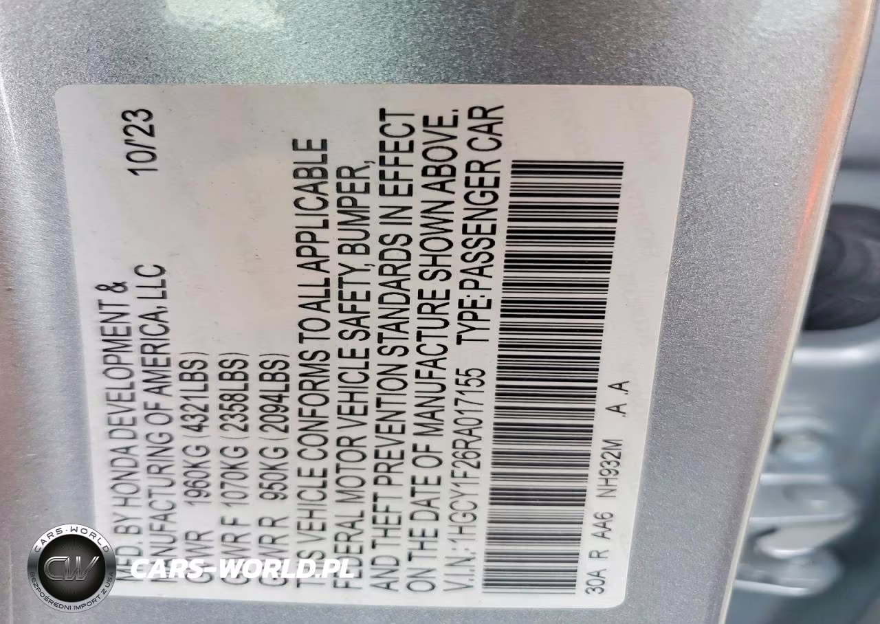 2024 Honda Accord Lx VIN:1HGCY1F26RA017155 - 12