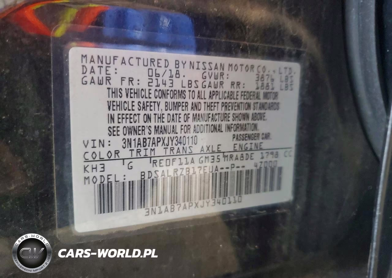 2018 Nissan Sentra Sr VIN:3N1AB7APXJY340110 - 12