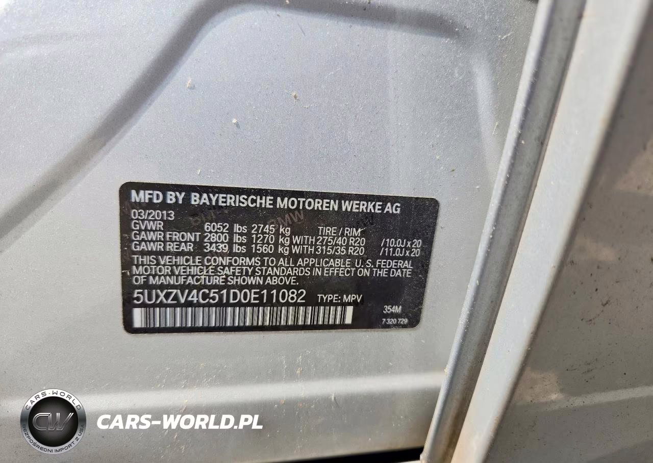 2013 BMW X5 VIN:5UXZV4C51D0E11082 - 12