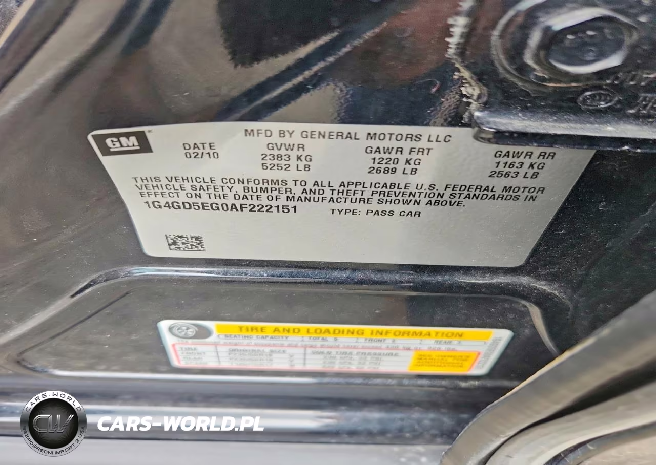 2010 Buick Lacrosse Cxl VIN:1G4GD5EG0AF222151 - 12
