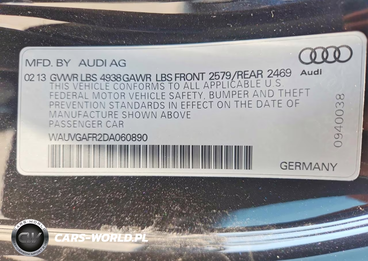 2013 Audi S5 Prestige VIN:WAUVGAFR2DA060890 - 12