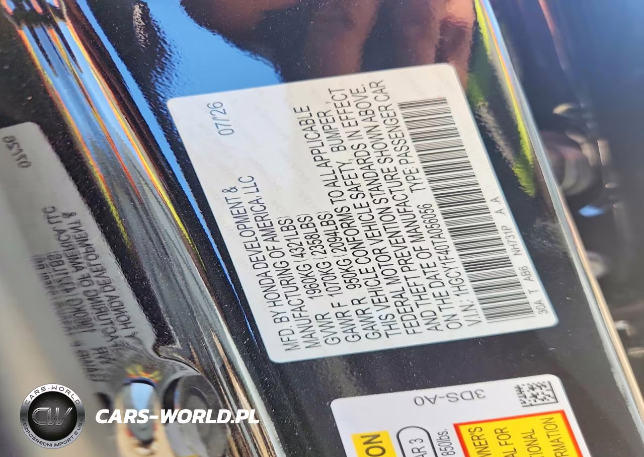 2026 Honda Accord Se VIN:1HGCY1F40TA056056 - 12