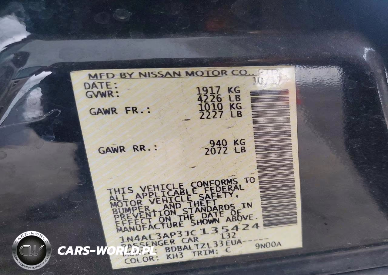 2018 Nissan Altima 2.5 Sl VIN:1N4AL3AP3JC135424 - 13