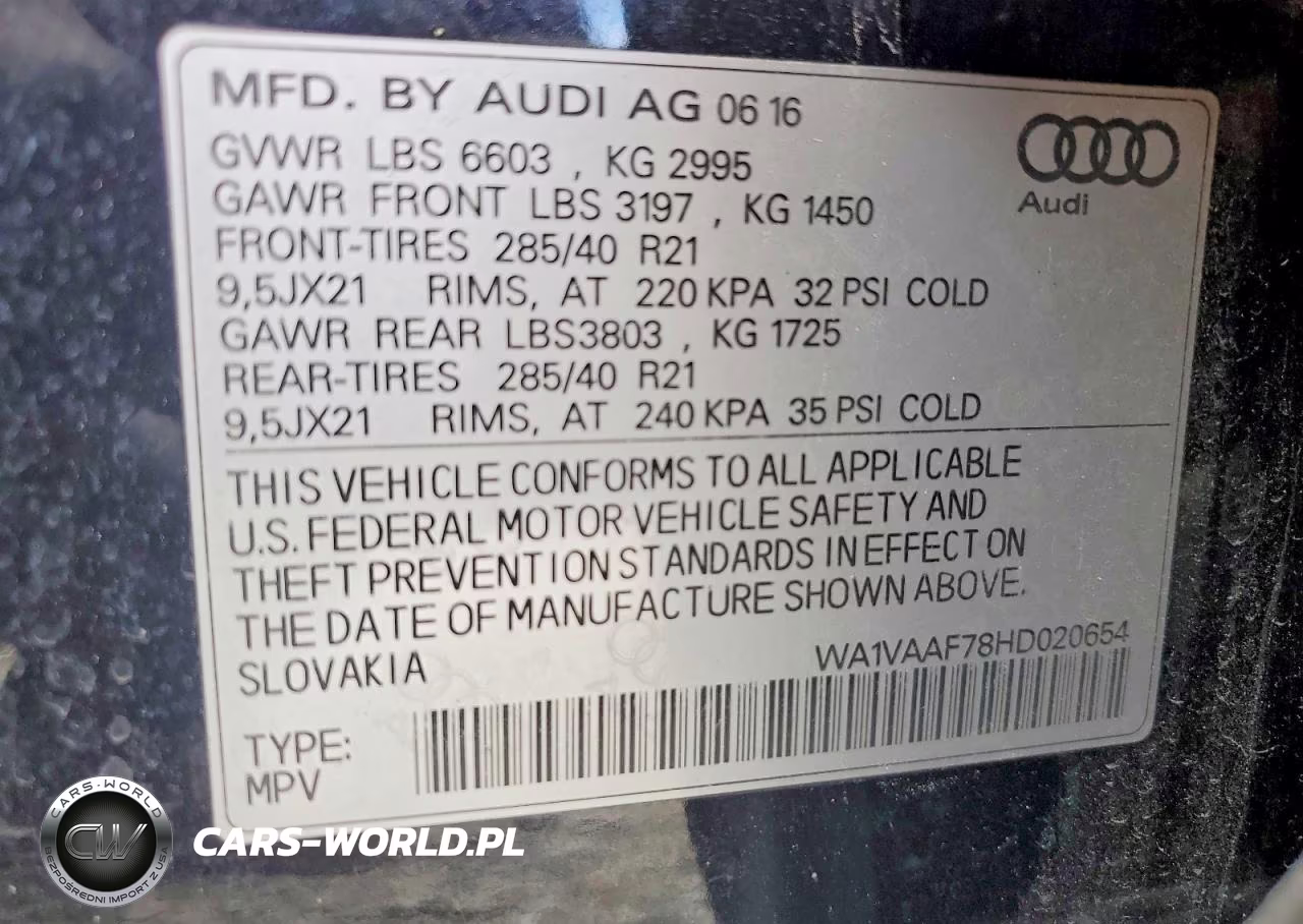 2017 Audi Q7 Prestige VIN:WA1VAAF78HD020654 - 13