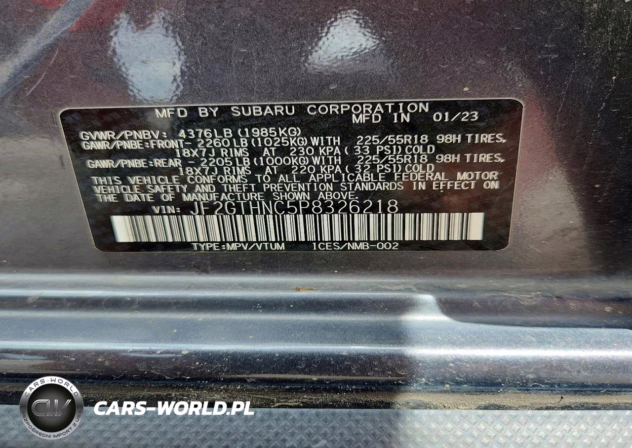2023 Subaru Crosstrek Limited VIN:JF2GTHNC5P8326218 - 13