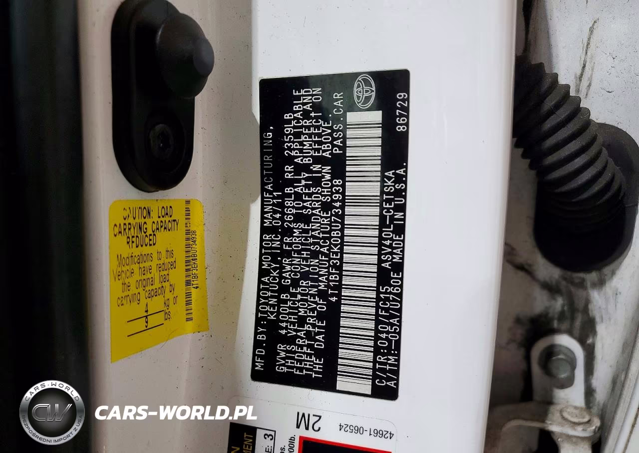 2011 Toyota Camry Se VIN:4T1BF3EK0BU734938 - 12