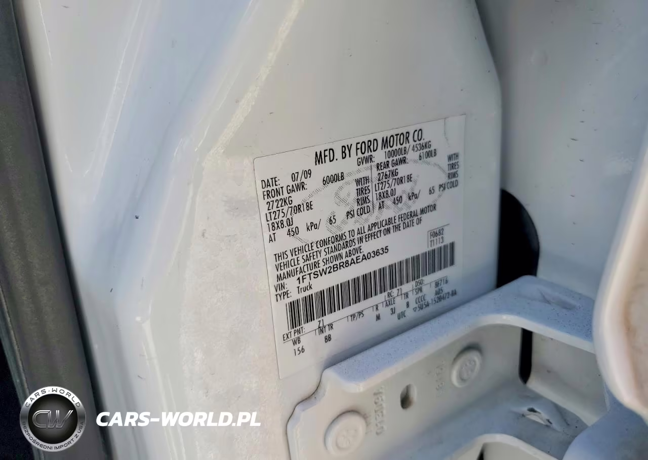 2010 Ford F250 Super Duty VIN:1FTSW2BR8AEA03635 - 12