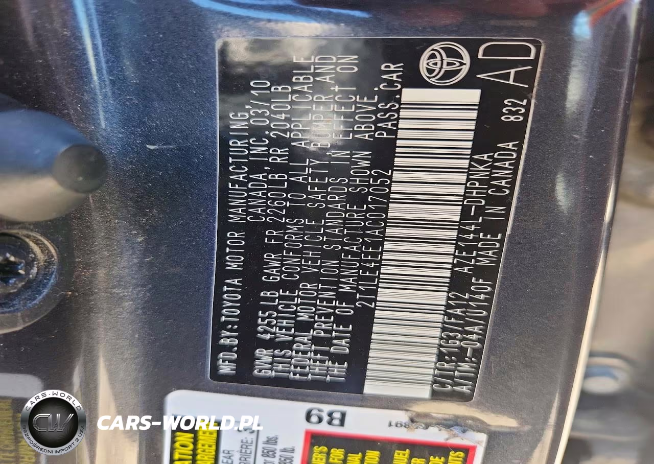 2010 Toyota Corolla Matrix S VIN:2T1LE4EE1AC017052 - 12