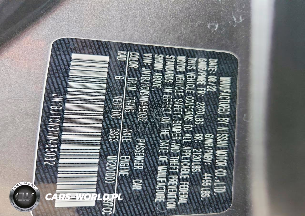 2022 Nissan Rogue Sport Sl VIN:JN1BJ1CW9NW485032 - 12