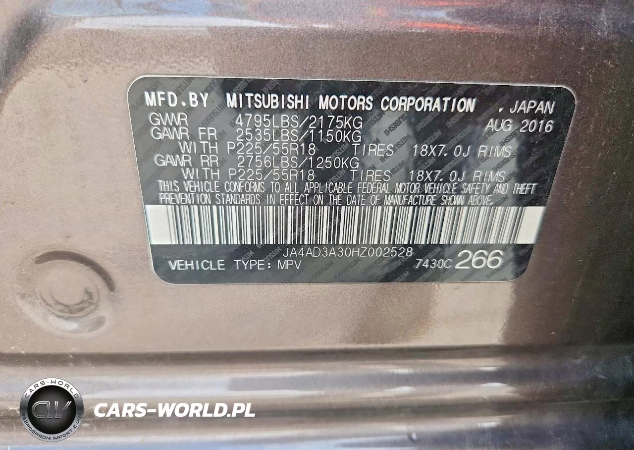 2017 Mitsubishi Outlander Se VIN:JA4AD3A30HZ002528 - 12