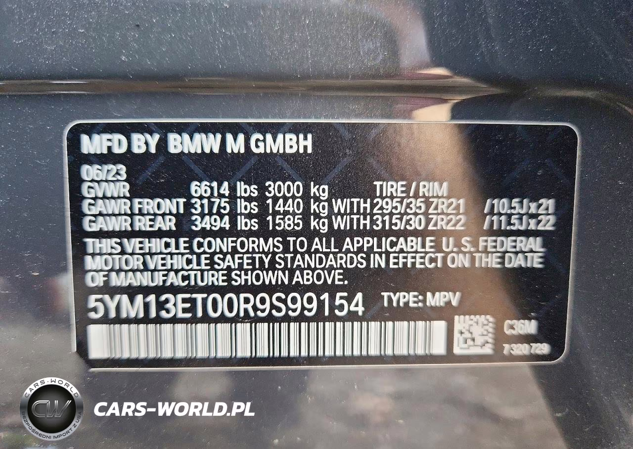 2024 BMW X5 M Competition VIN:5YM13ET00R9S99154 - 14