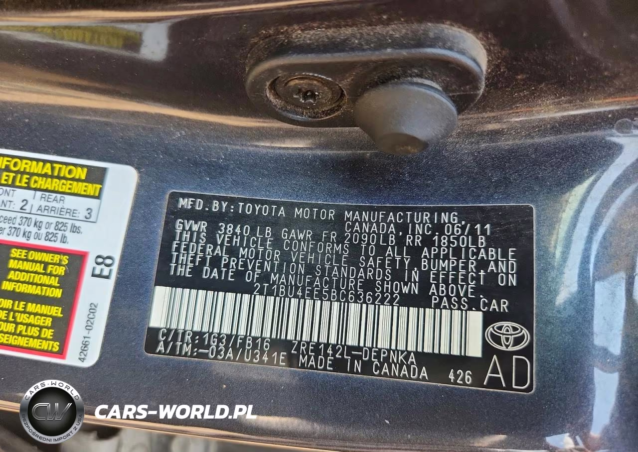 2011 Toyota Corolla Le VIN:2T1BU4EE5BC636222 - 12