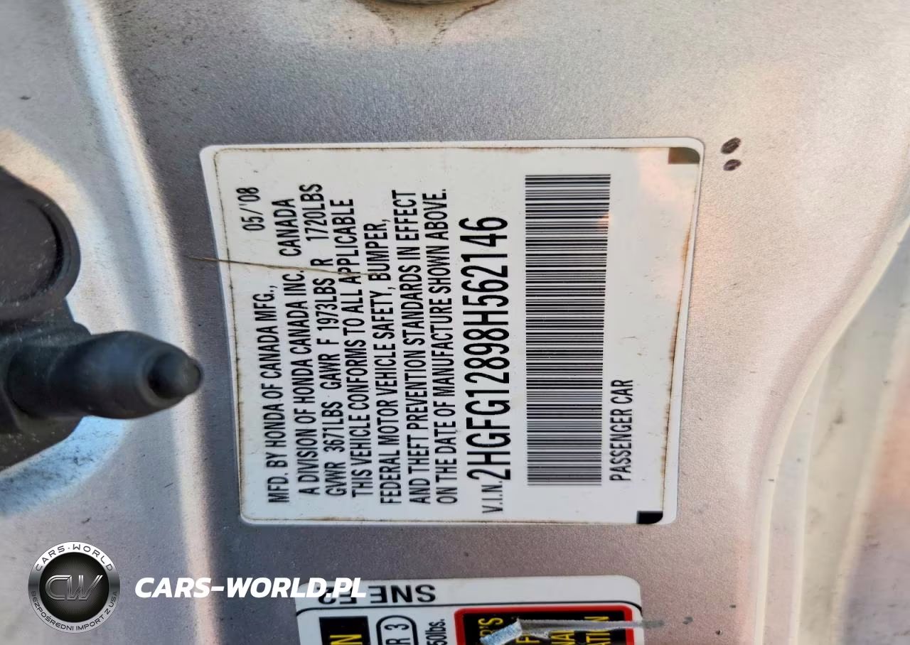 2008 Honda Civic Ex VIN:2HGFG12898H562146 - 12