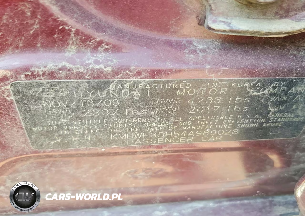 2004 Hyundai Sonata Gls VIN:KMHWF35H54A989028 - 12