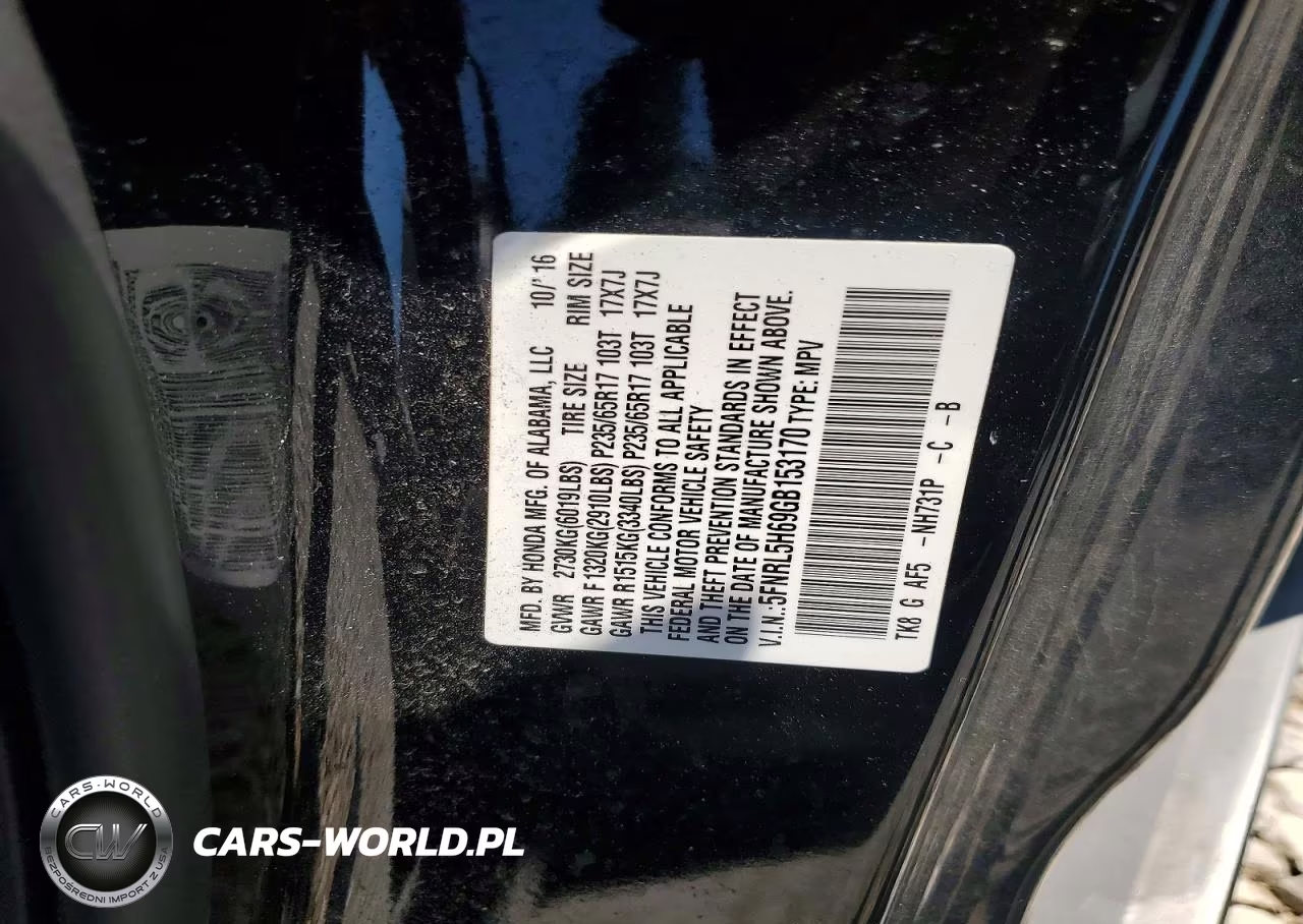 2016 Honda Odyssey Exl VIN:5FNRL5H69GB153170 - 13
