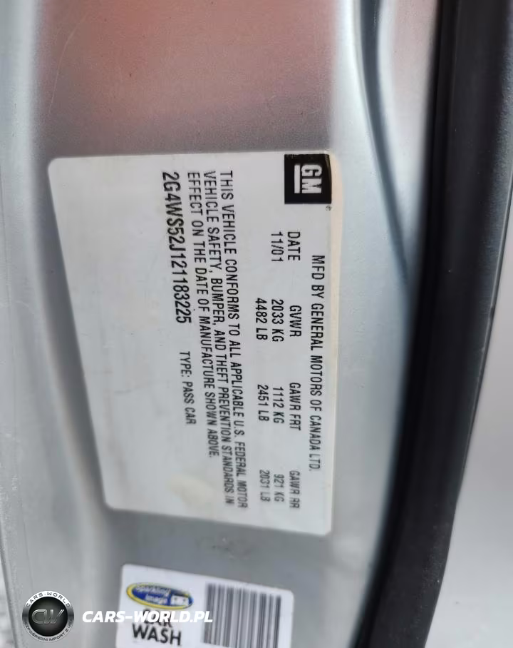2002 Buick Century Custom VIN:2G4WS52J121183225 - 12