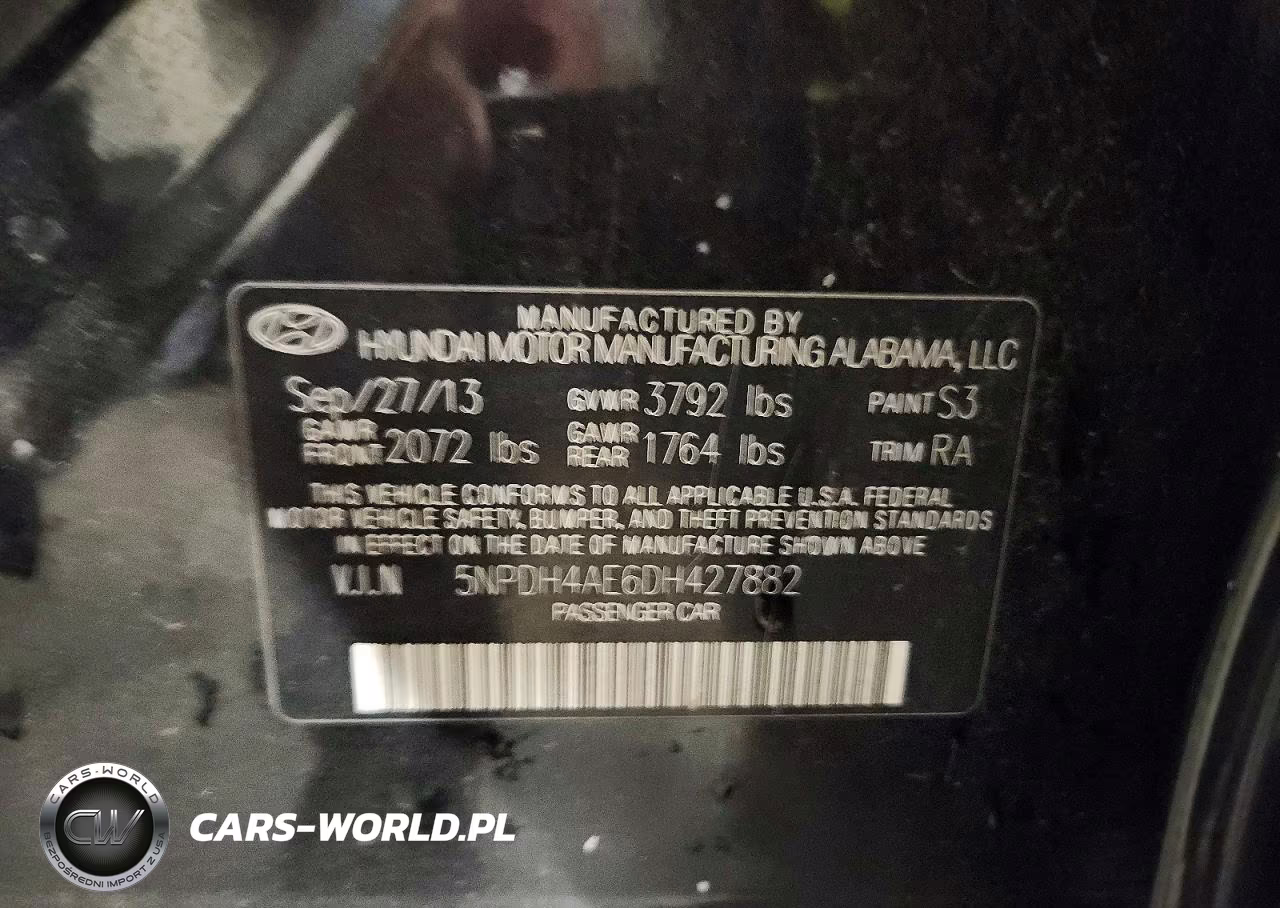 2013 Hyundai Elantra Gls VIN:5NPDH4AE6DH427882 - 12