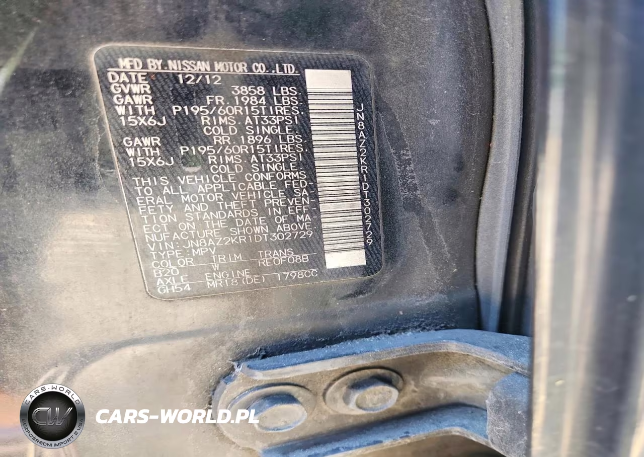2013 Nissan Cube 1.8 S VIN:JN8AZ2KR1DT302729 - 13
