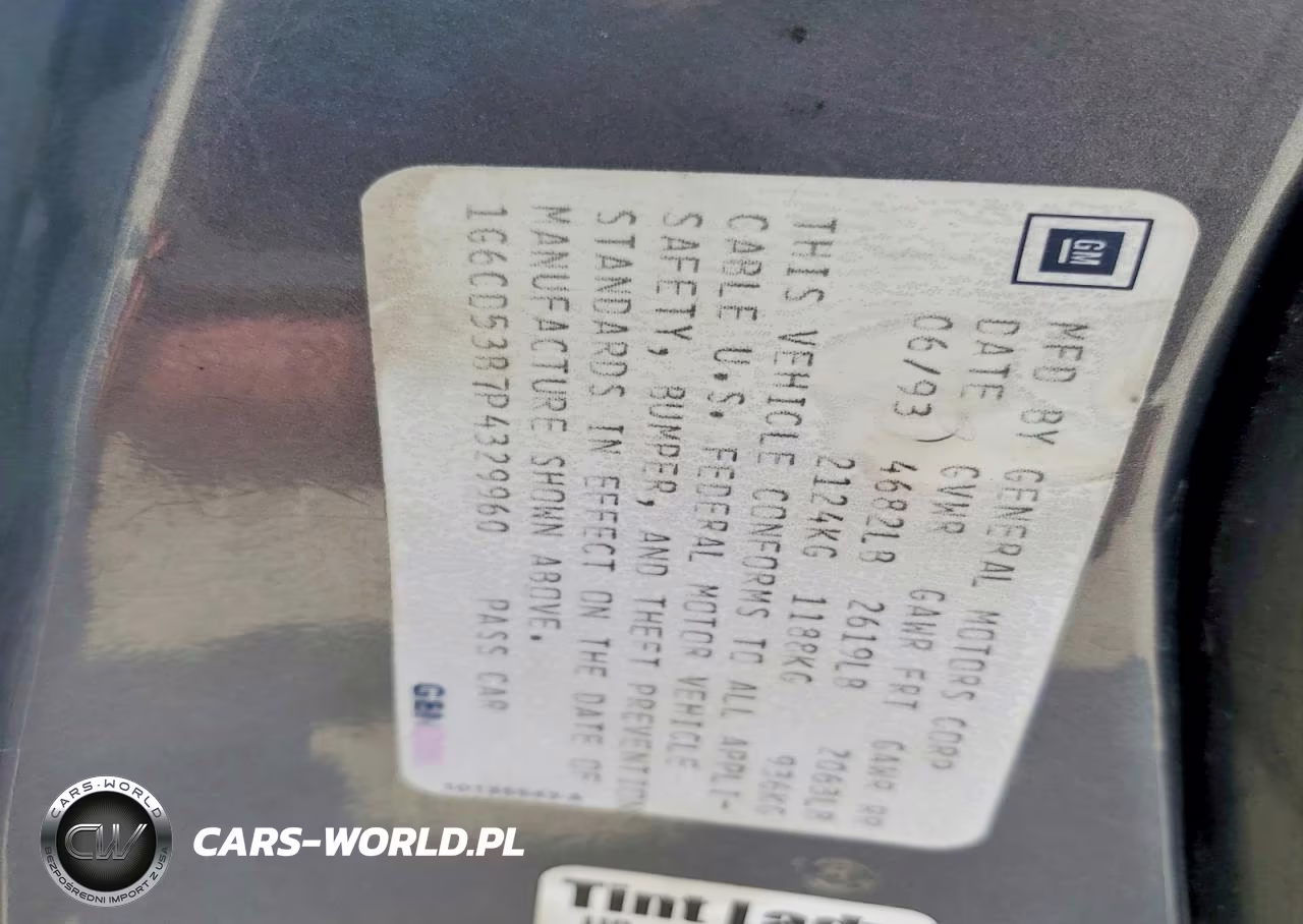 1993 Cadillac Deville VIN:1G6CD53B7P4329960 - 12