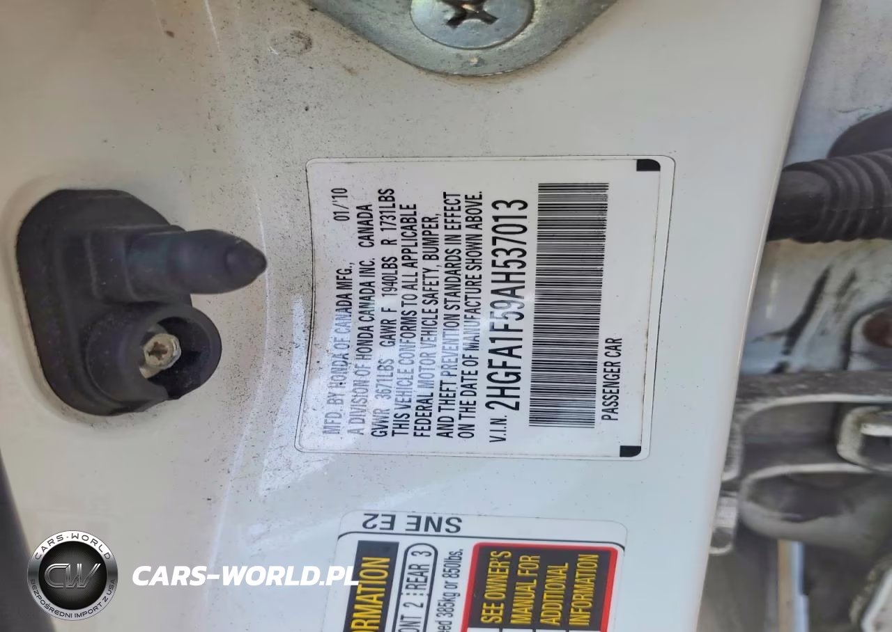 2010 Honda Civic Lx VIN:2HGFA1F59AH537013 - 12
