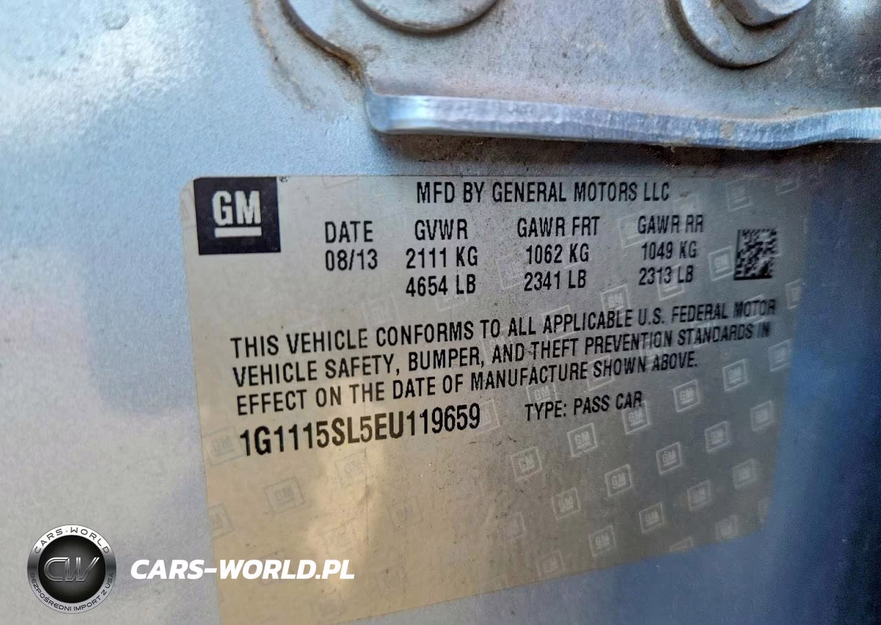 2014 Chevrolet Impala Lt VIN:1G1115SL5EU119659 - 12
