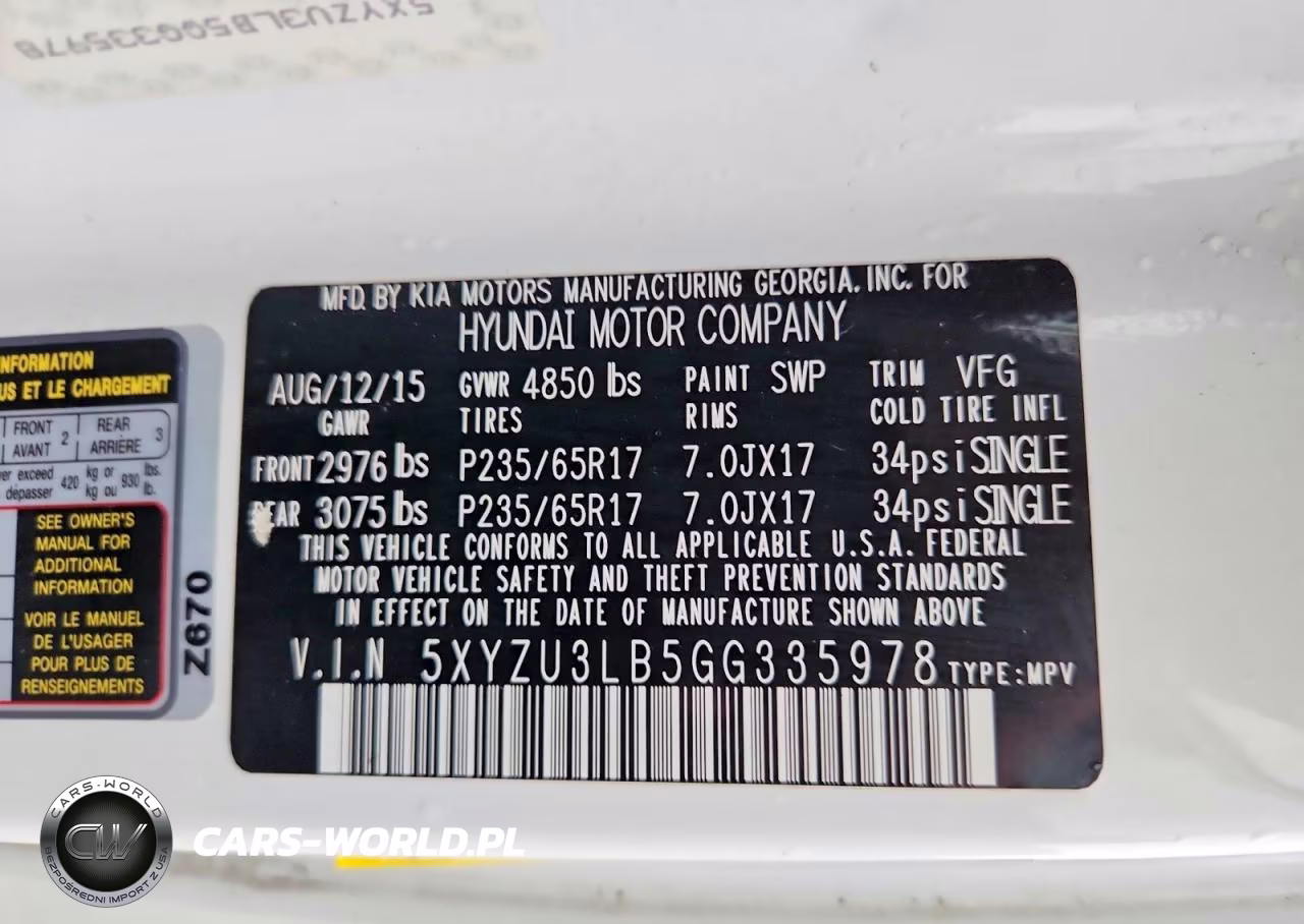 2016 Hyundai Santa Fe Se VIN:5XYZU3LB5GG335978 - 13