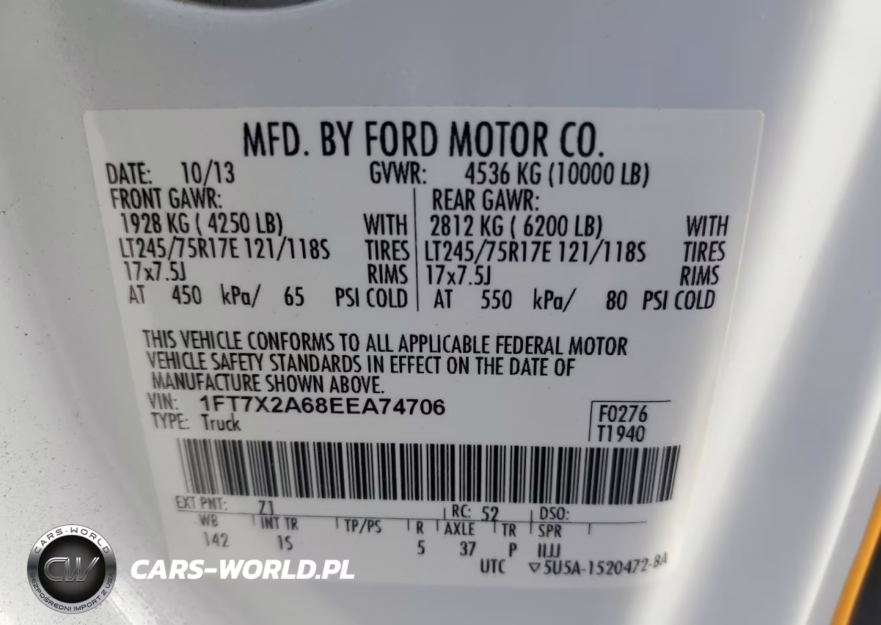 2014 Ford F250 Super Duty VIN:1FT7X2A68EEA74706 - 13