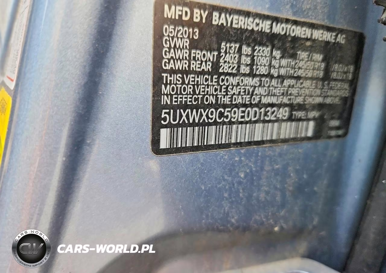 2014 BMW X3 xDrive28I VIN:5UXWX9C59E0D13249 - 13