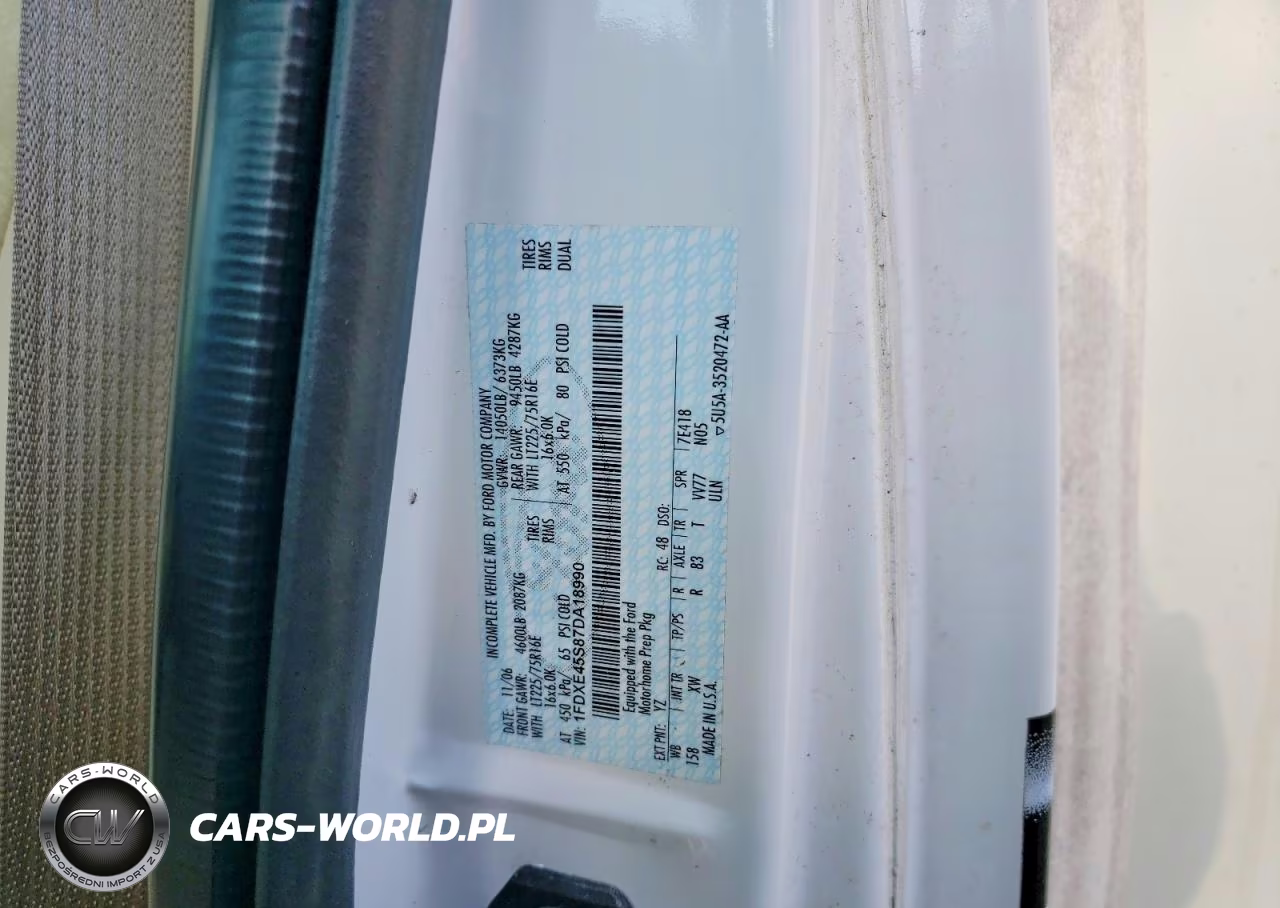 2007 Ford Econoline E450 Super Duty Cutaway Van VIN:1FDXE45S87DA18990 - 10