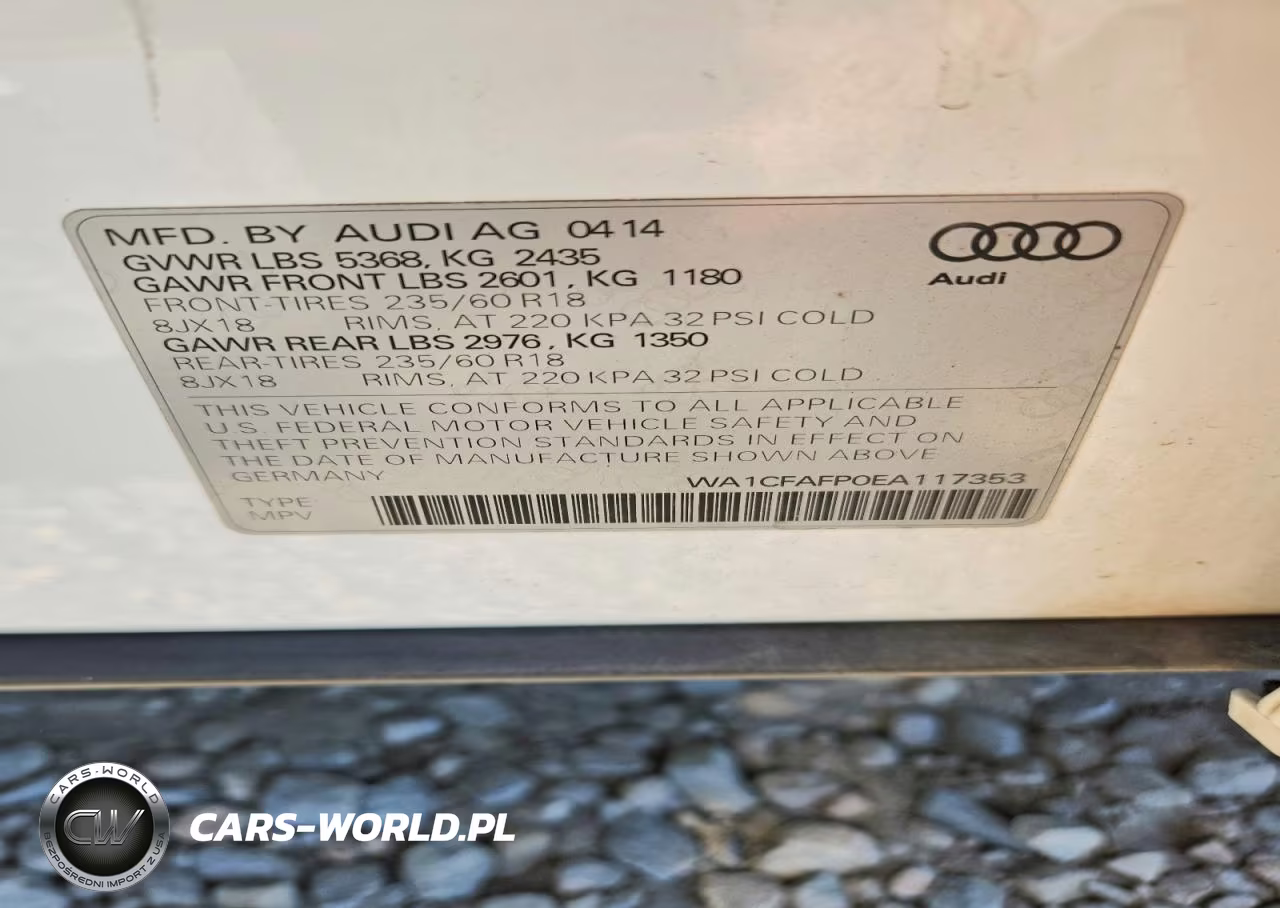 2014 Audi Q5 Premium VIN:WA1CFAFP0EA117353 - 14