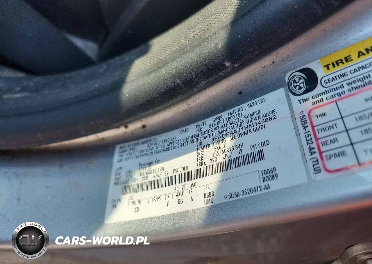 2017 Ford Fiesta S VIN:3FADP4AJ1HM145882 - 12