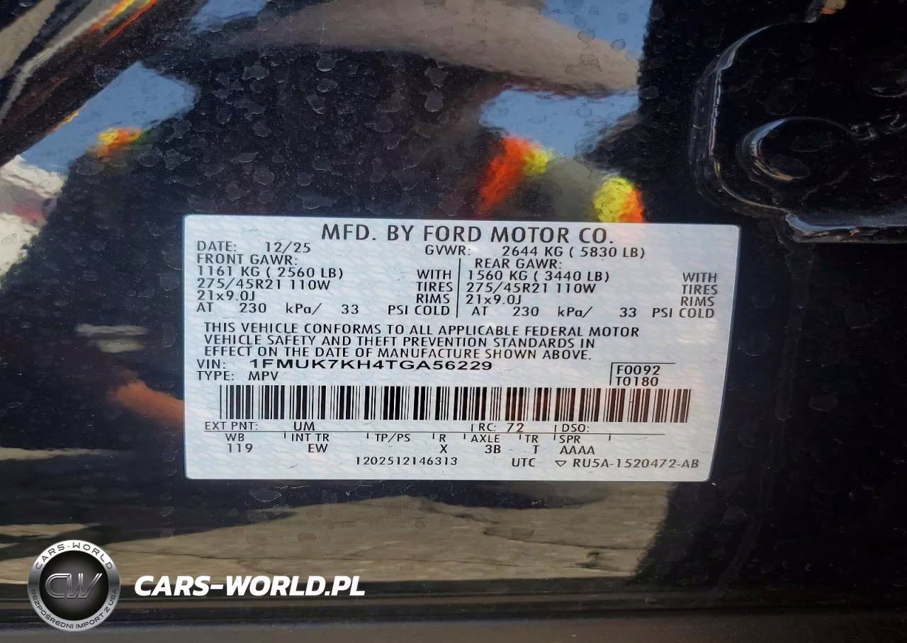 2026 Ford Explorer St-Line VIN:1FMUK7KH4TGA56229 - 13