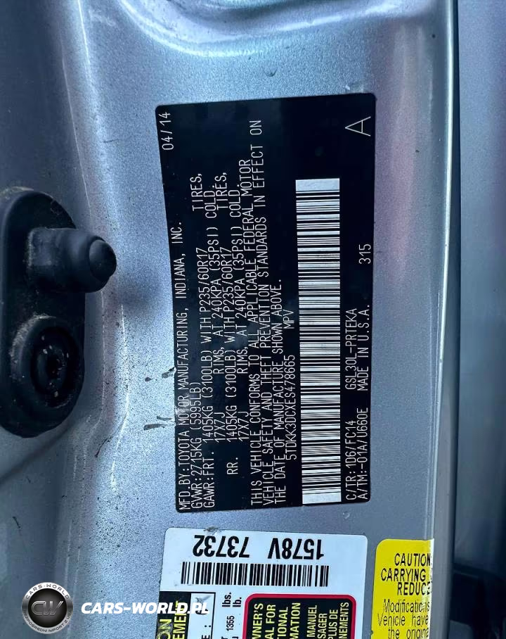 2014 Toyota Sienna Le VIN:5TDKK3DCXES478665 - 10