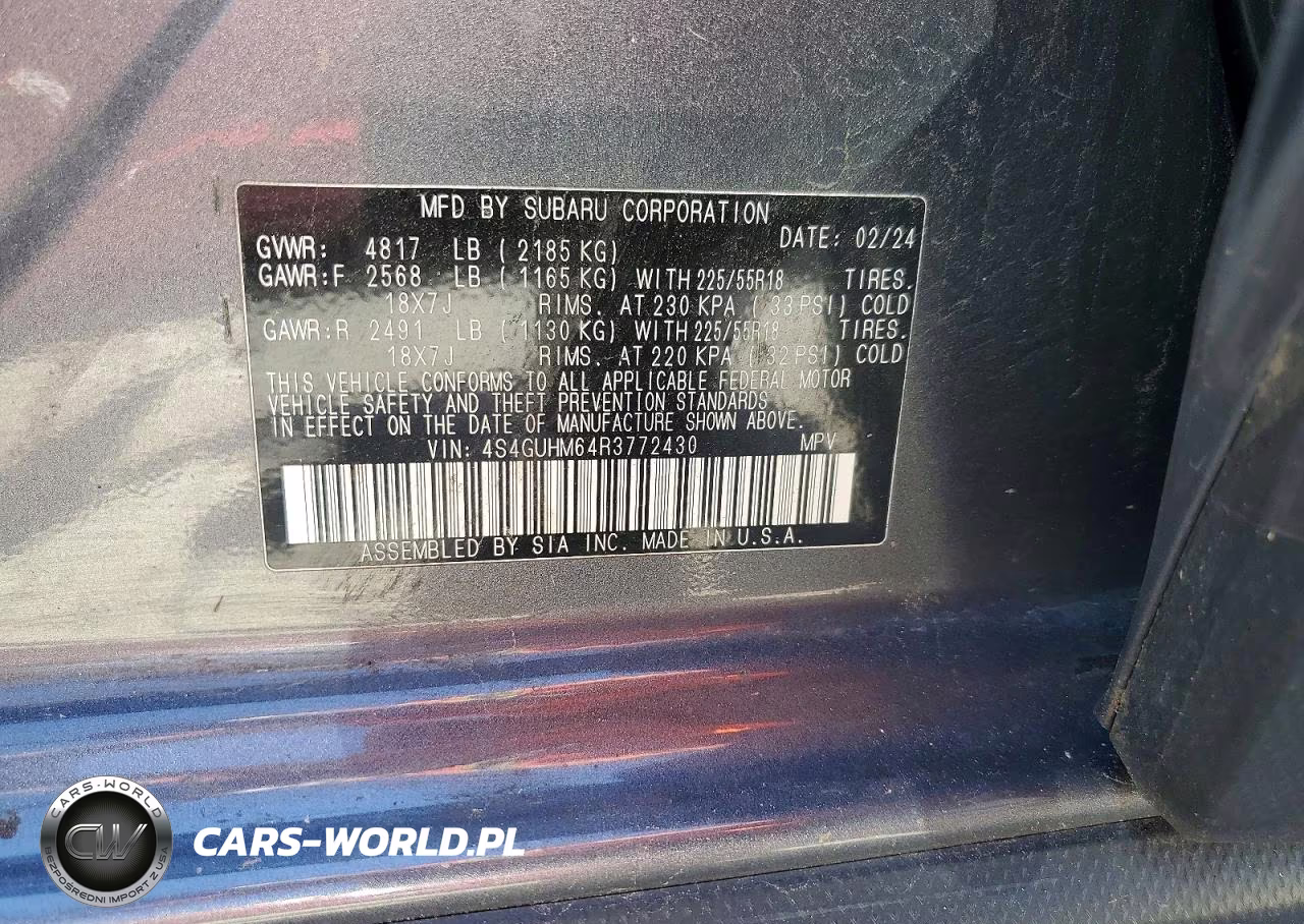 2024 Subaru Crosstrek Limited VIN:4S4GUHM64R3772430 - 14