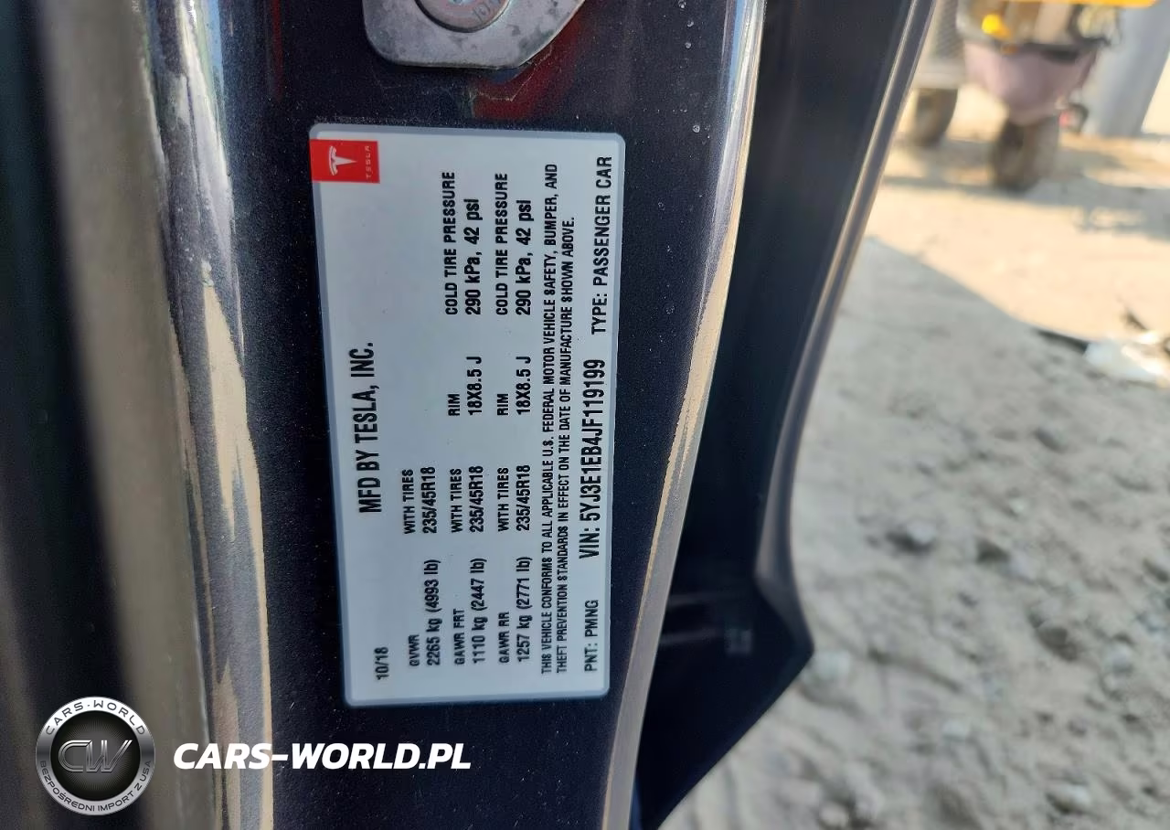 2018 Tesla Model 3 VIN:5YJ3E1EB4JF119199 - 13