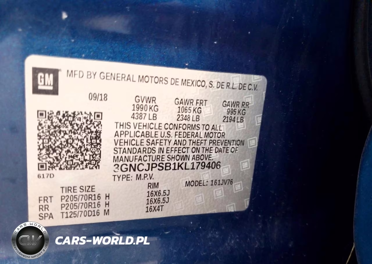 2019 Chevrolet Trax 1Lt VIN:3GNCJPSB1KL179406 - 13