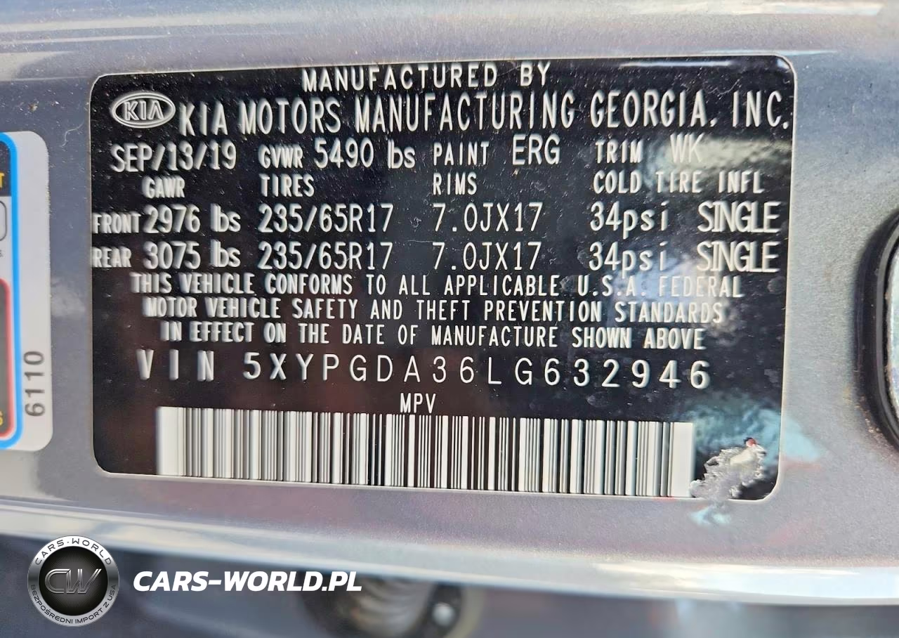2020 Kia Sorento Lx VIN:5XYPGDA36LG632946 - 14