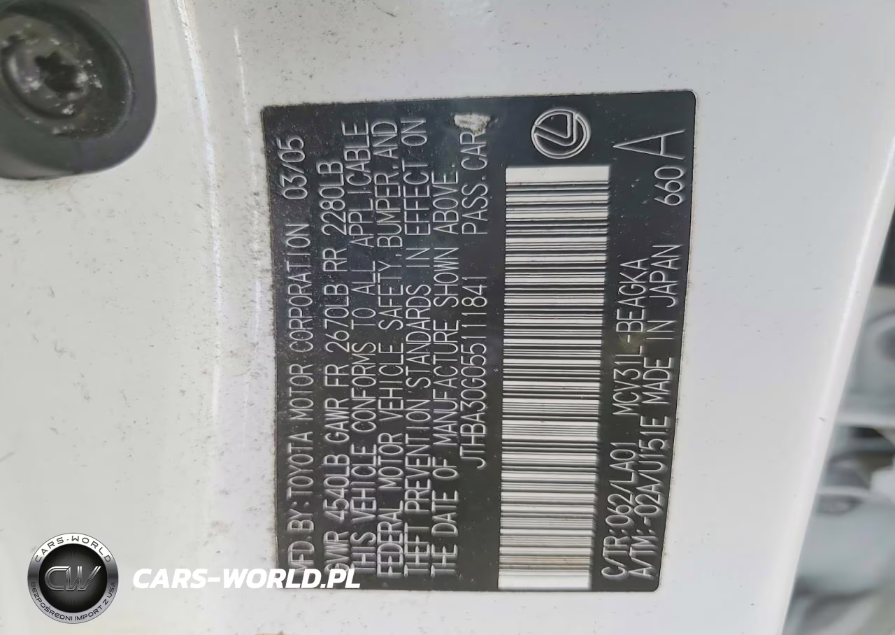 2005 Lexus Es 330 VIN:JTHBA30G055111841 - 12