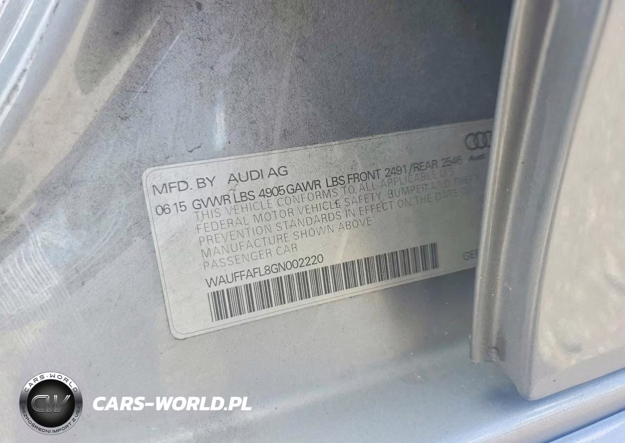 2016 Audi A4 Premium Plus S-Line VIN:WAUFFAFL8GN002220 - 12