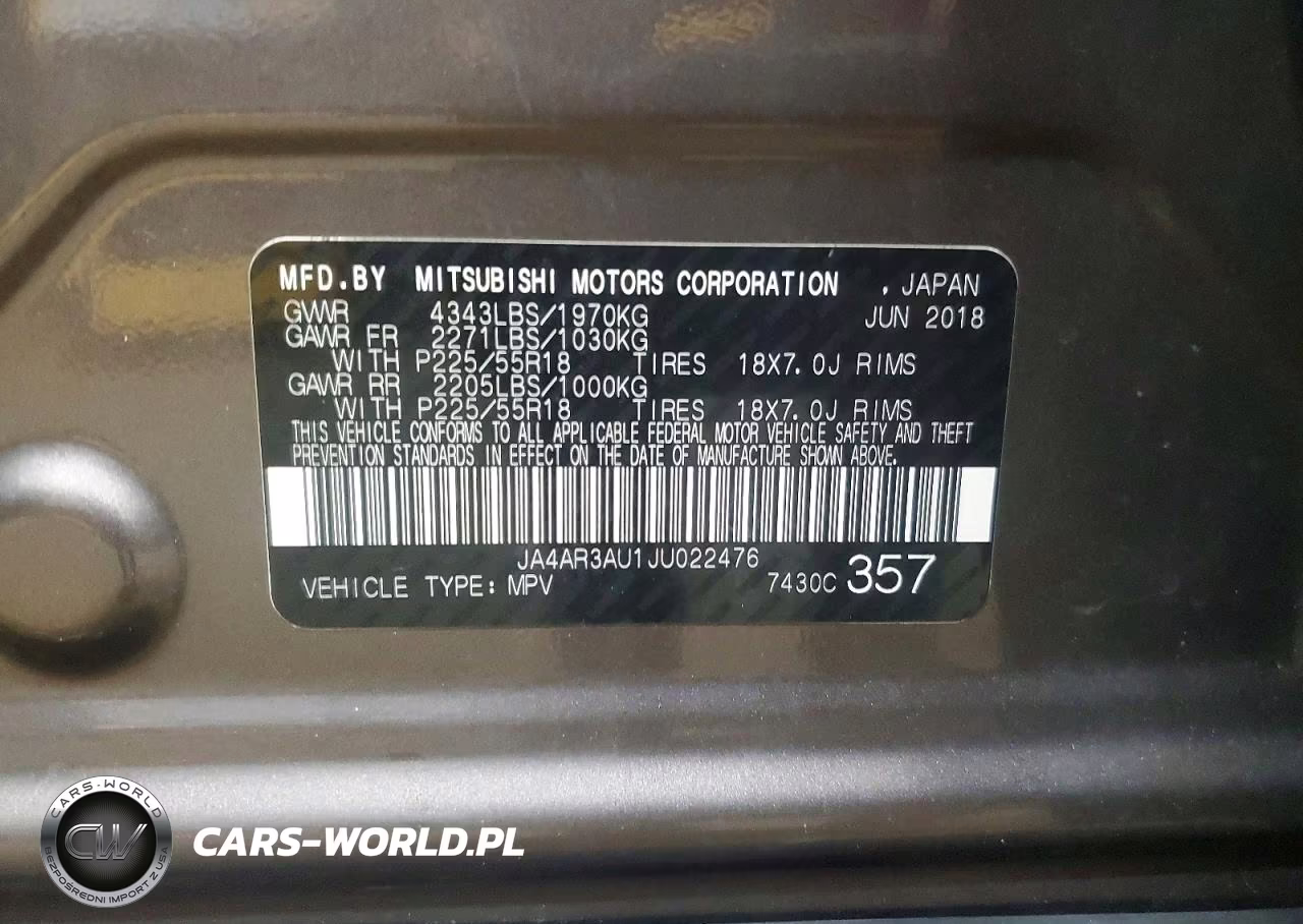 2018 Mitsubishi Outlander Sport Es VIN:JA4AR3AU1JU022476 - 13