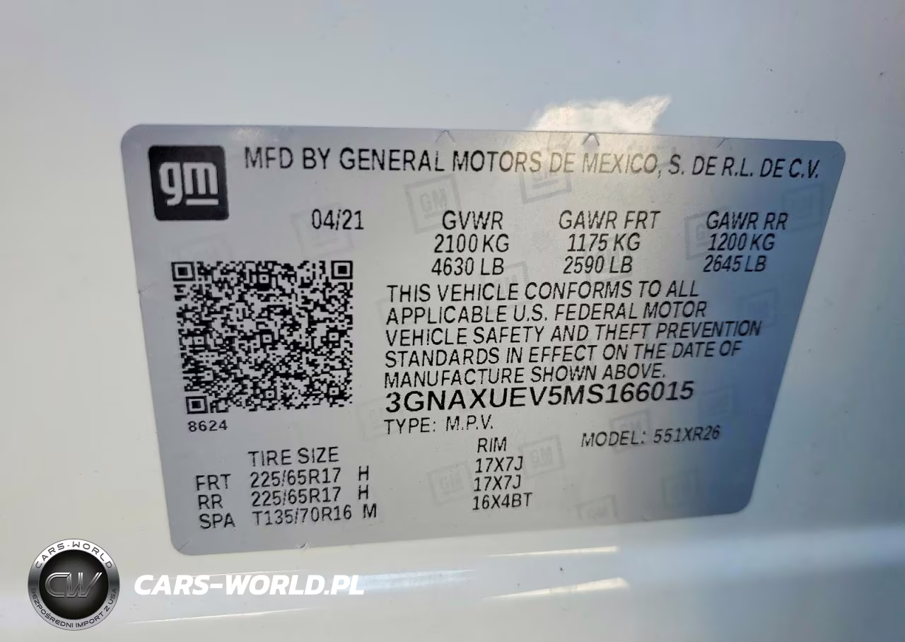 2021 Chevrolet Equinox Lt VIN:3GNAXUEV5MS166015 - 14