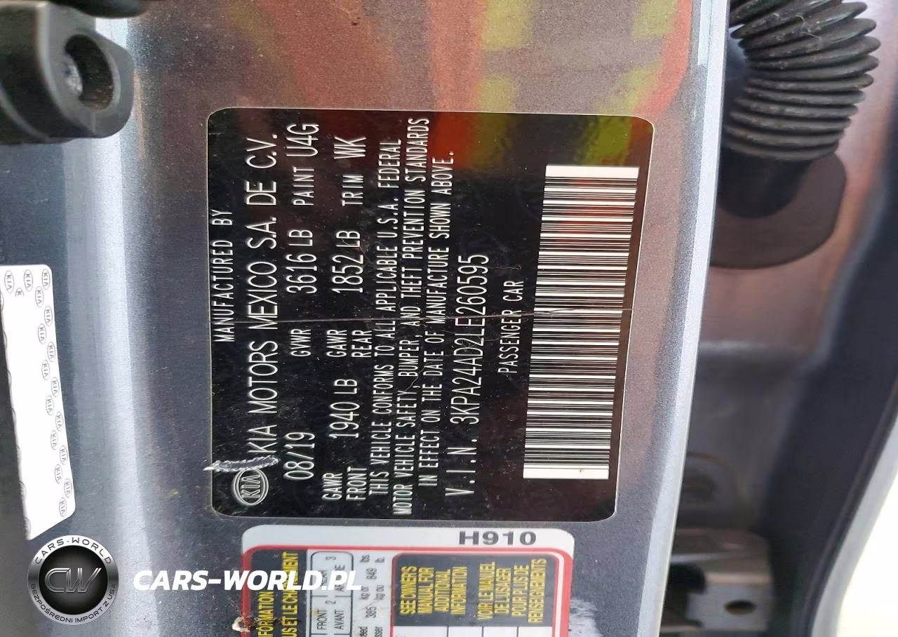 2020 Kia Rio S VIN:3KPA24AD2LE260595 - 13