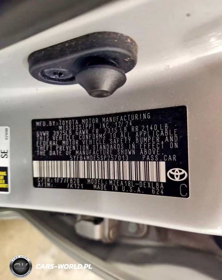 2025 Toyota Corolla Le VIN:5YFB4MDE5SP257013 - 12