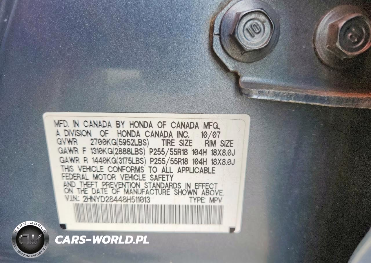 2008 Acura Mdx Technology VIN:2HNYD28448H511013 - 13