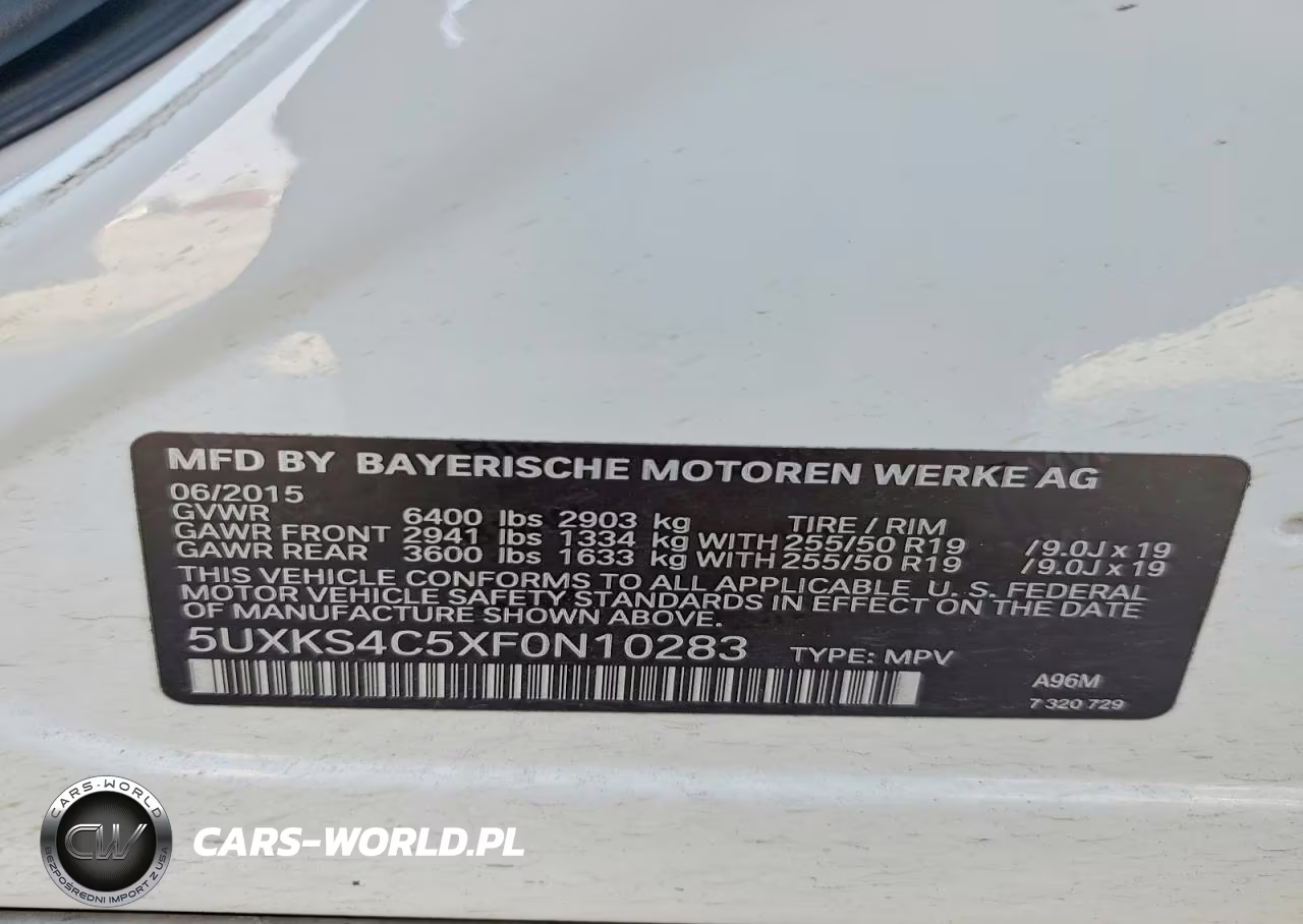 2015 BMW X5 xDrive35D VIN:5UXKS4C5XF0N10283 - 13