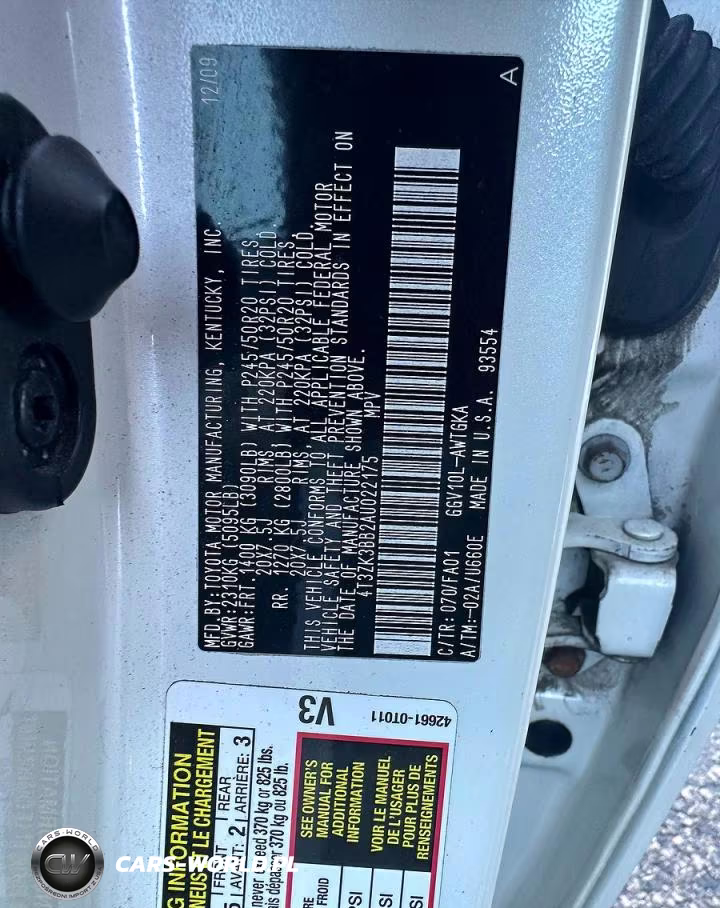 2010 Toyota Venza Fwd V6 VIN:4T3ZK3BB2AU022175 - 10